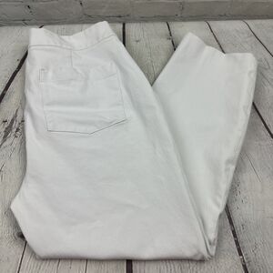 SPANX On-the-Go Ankle Slim‎ Straight Pant Stretch Comfort Jegging White XL